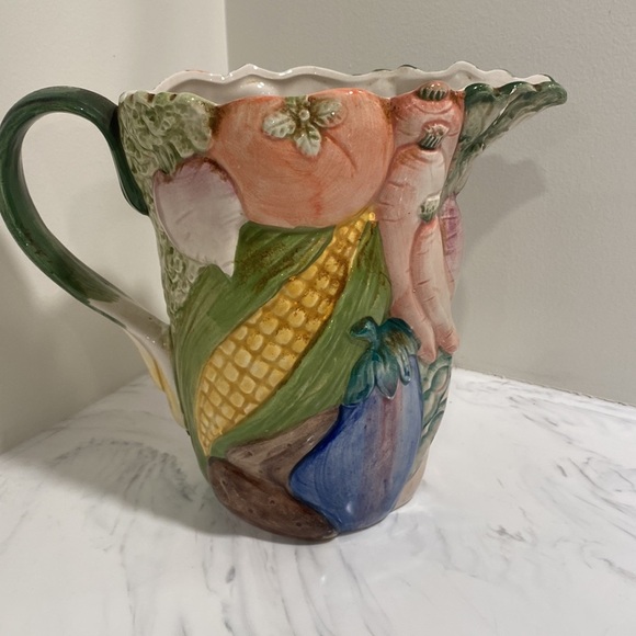 Fitz and Floyd Vegetable Garden pitcher from the 1986 collection. - Picture 3 of 6
